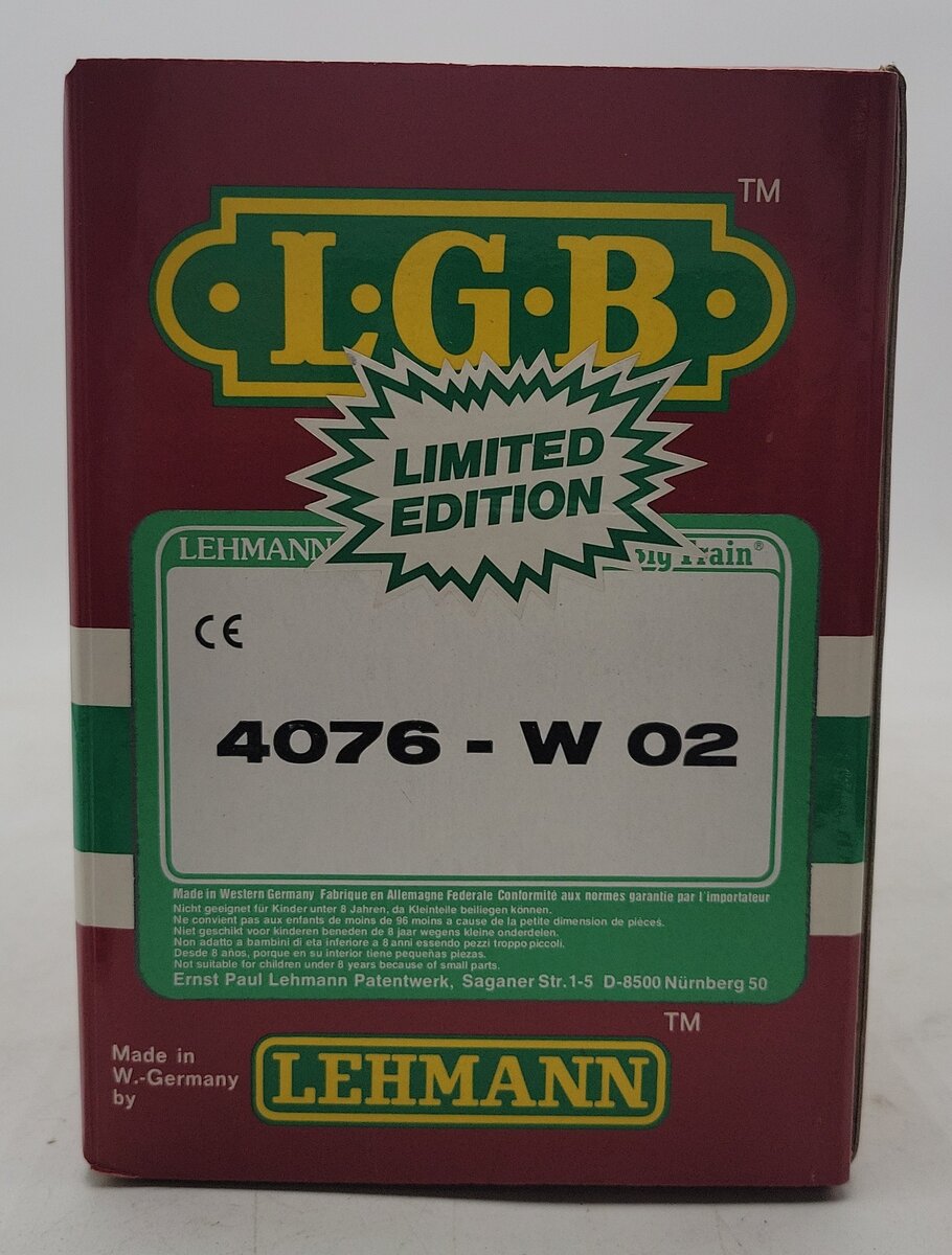 LGB 4076- W 02 G scale White Pass Coal Hopper LN/Box