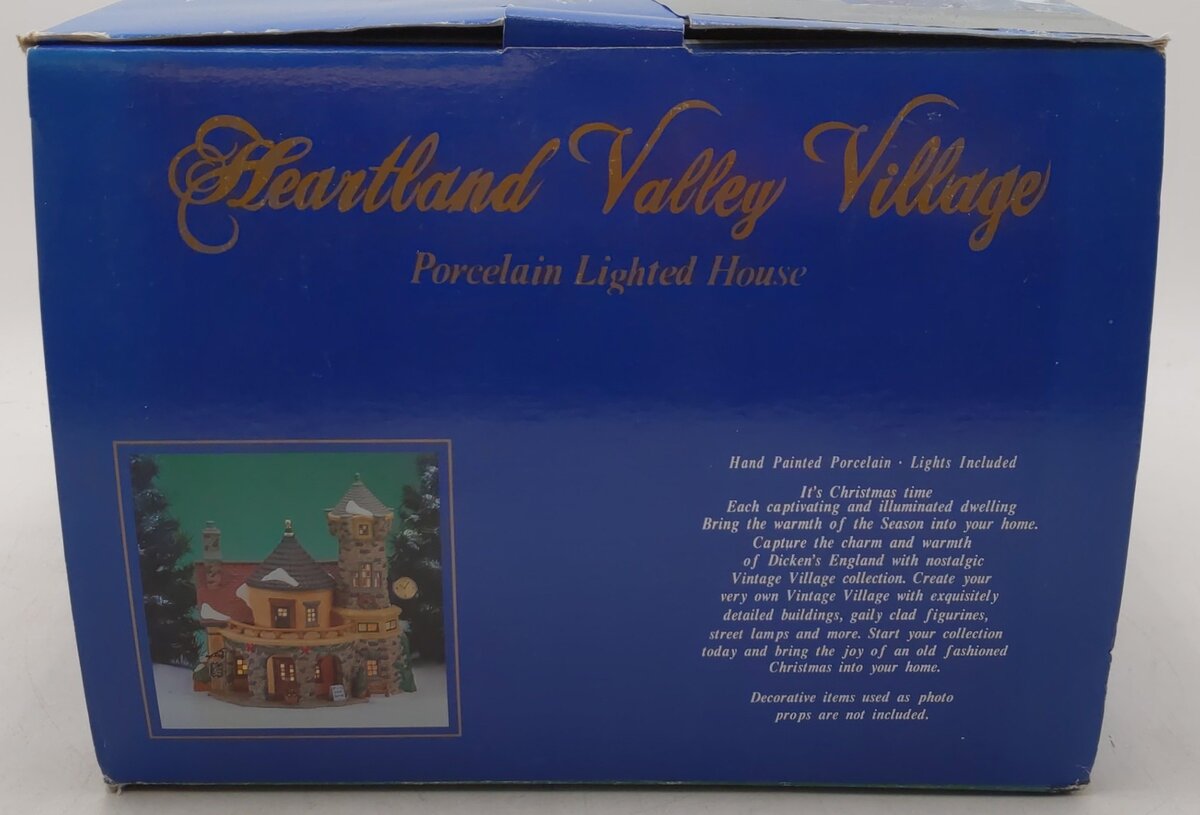 Heartland Valley Village Deluxe Porcelain Lighted House Red Lion Inn EX/Box
