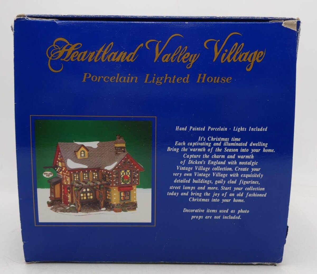 Heartland Valley Village Heelan's Pub Limited Edition Lighted Fiber Optic House VG/Box