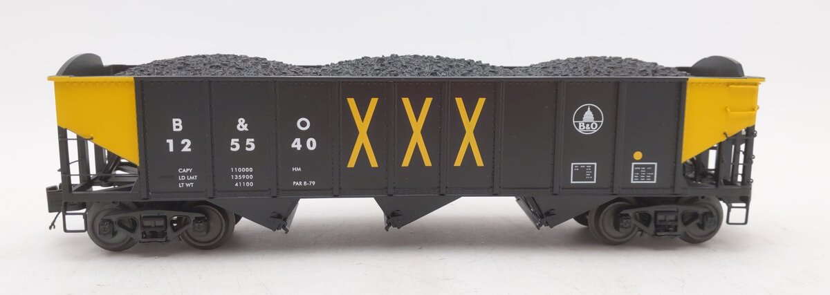 MTH 20-97879 O Baltimore and Ohio 70-Ton 3-Bay Hopper Car #125540