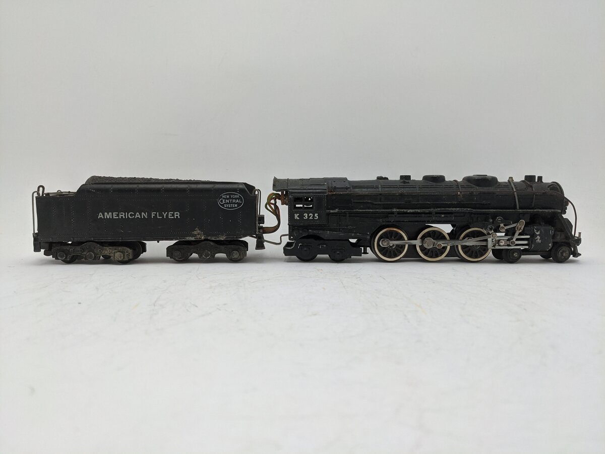 American Flyer K325 Vintage S New York Central 4-6-4 Steam Locomotive & Tender VG