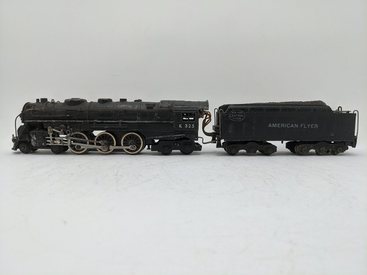 American Flyer K325 Vintage S New York Central 4-6-4 Steam Locomotive & Tender VG
