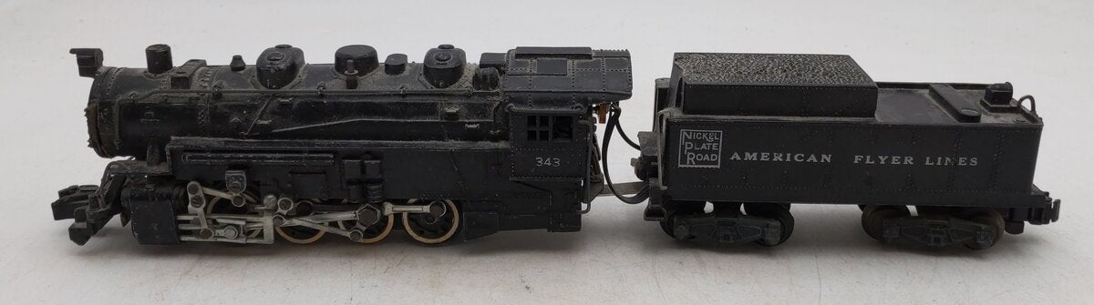 American Flyer 343 Vintage S Gauge Nickel Plate Road 0-8-0 Steam Switcher VG