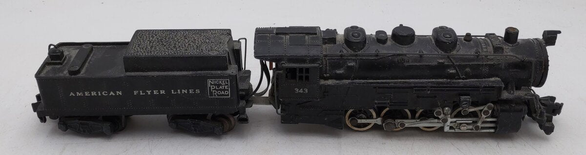 American Flyer 343 Vintage S Gauge Nickel Plate Road 0-8-0 Steam Switcher VG