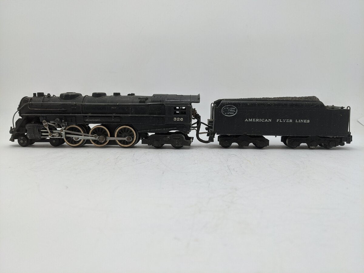 American Flyer 326 Vintage S NYC 4-6-4 Die-cast Steam Locomotive & Tender VG