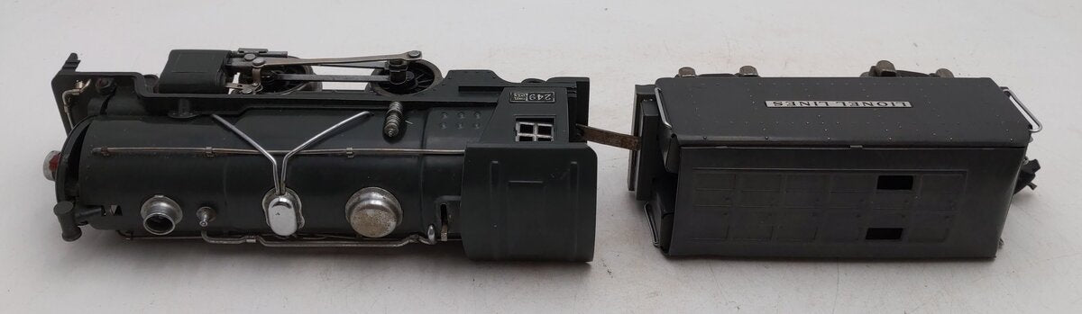 Lionel 249E Vintage O 2-4-2 Tinplate Steam Locomotive w/ 265W Tender