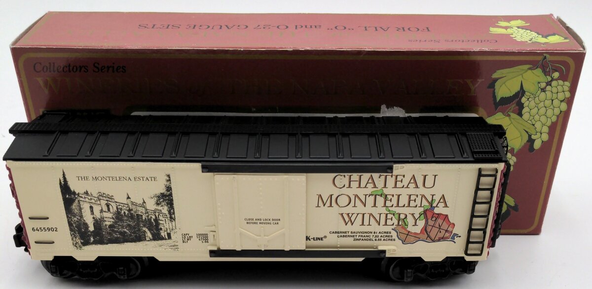 K-Line K645-5902 O Gauge Chateau Montelena Classic Wine Reefer LN/Box