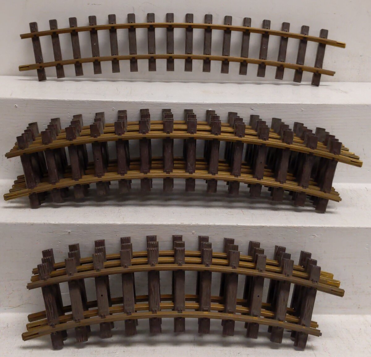 LGB G Scale Assorted Curved Track Sections #1100/1500/1600 (9) EX