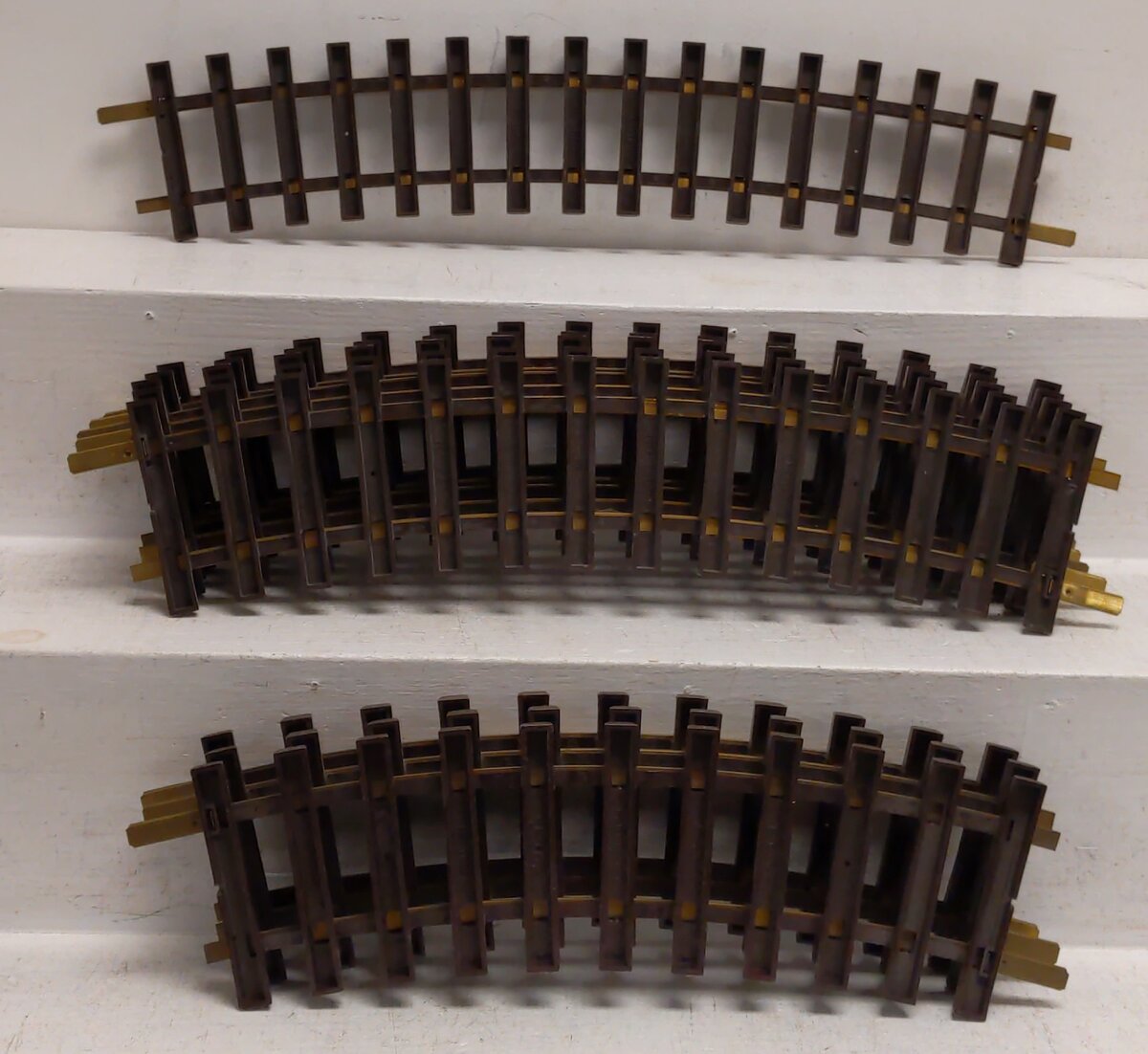 LGB G Scale Assorted Curved Track Sections #1100/1500/1600 (9) EX