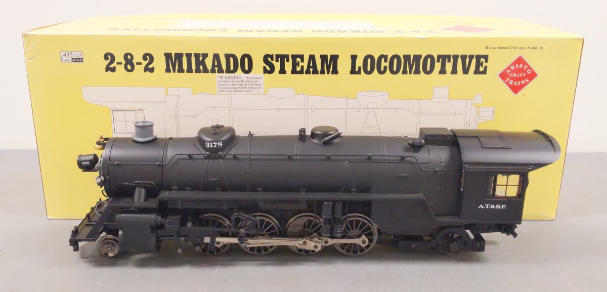Aristo-Craft 21504 ATSF 2-8-2 Mikado Steam Locomotive # 3178 (No Tender) EX/Box