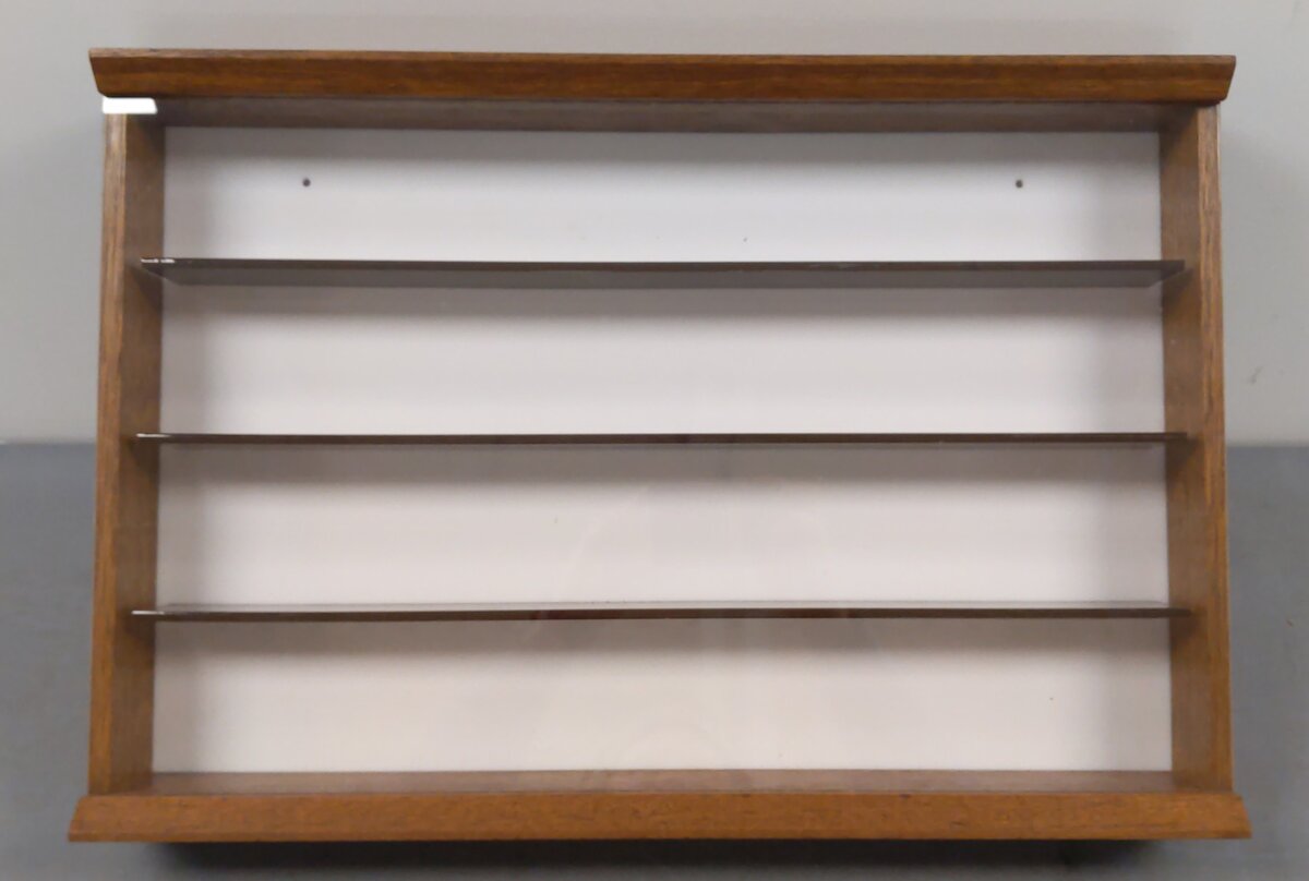 Wooden Display Case w/ Plastic Window Cover EX