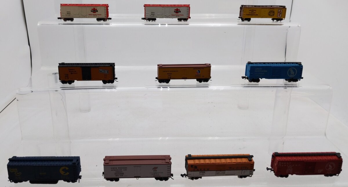 Con-Cor & Other N Boxcars: #67598,3538,63548,63648,70160, 23745,11875,5987[10] EX