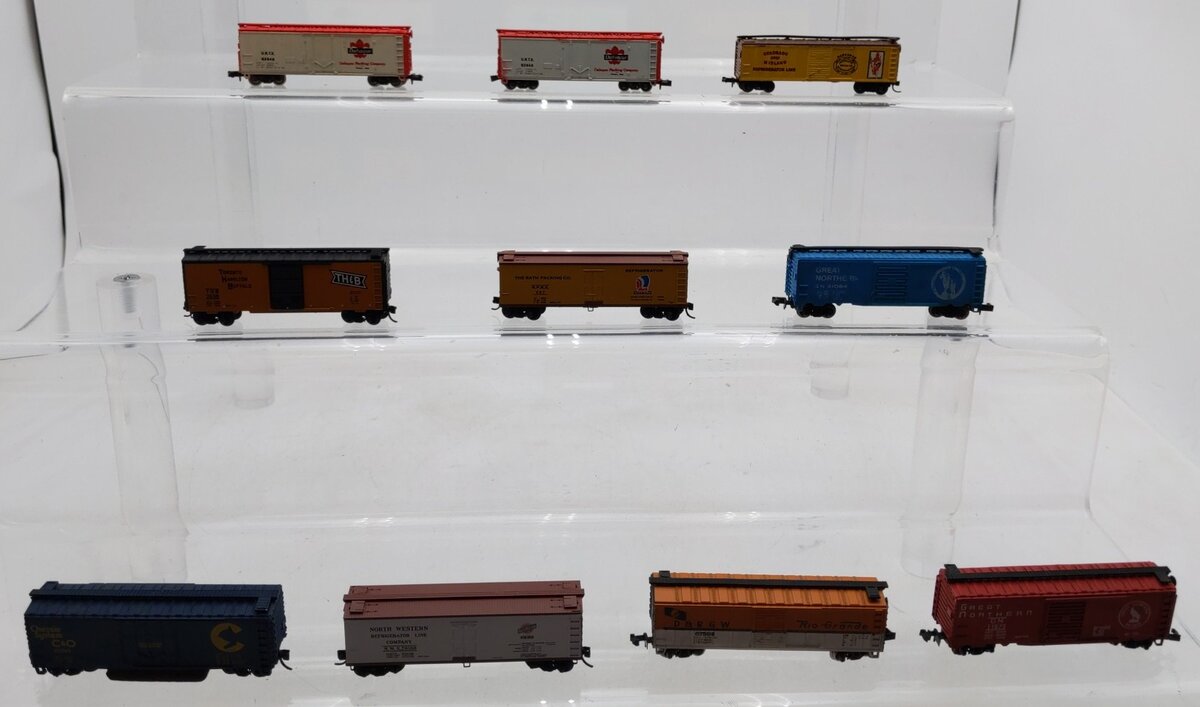 Con-Cor & Other N Boxcars: #67598,3538,63548,63648,70160, 23745,11875,5987[10] EX
