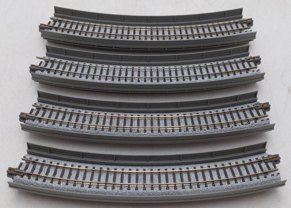 Kato 23-038 N Scale Curved Unitrack Section (Box of 4) EX/Box