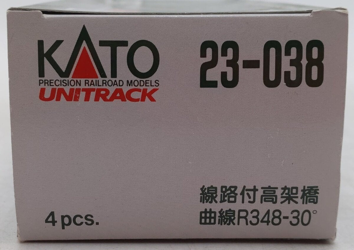 Kato 23-038 N Scale Curved Unitrack Section (Box of 4) EX/Box