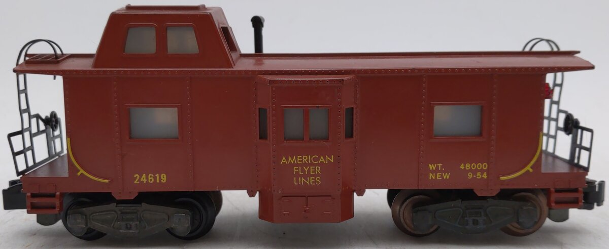 American Flyer 24619 Vintage S American Flyer Lines Baywindow Caboose VG