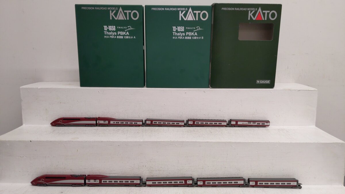 Kato 10-1658 N Scale Thalys PBKA Electric Locomotive Set A&B EX/Box