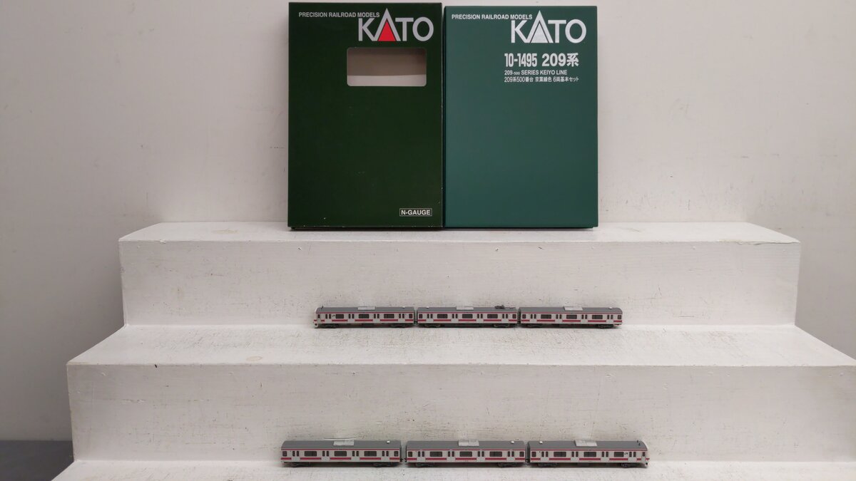 Kato 10-1495 N Scale 209-500 Series Keiyo Line Electric Locomotive Set EX/Box