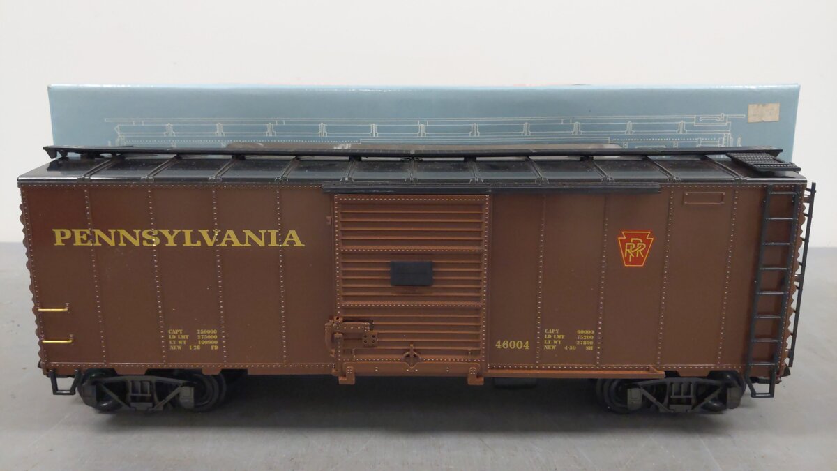 REA 16004 G Gauge Pennsylvania Railroad Box Car #46004 EX/Box
