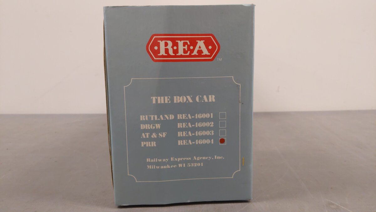 REA 16004 G Gauge Pennsylvania Railroad Box Car #46004 EX/Box