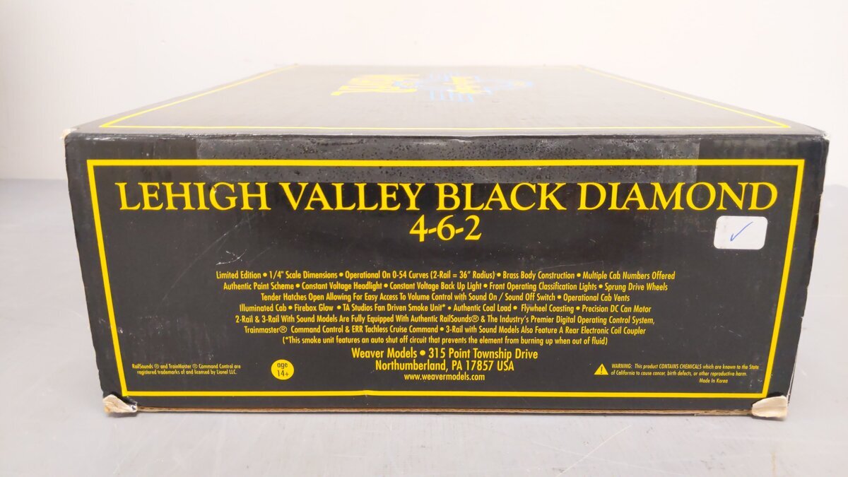 Weaver G1751SP O BRASS Lehigh Valley Black Diamond [2-Rail] #2093 EX/Box