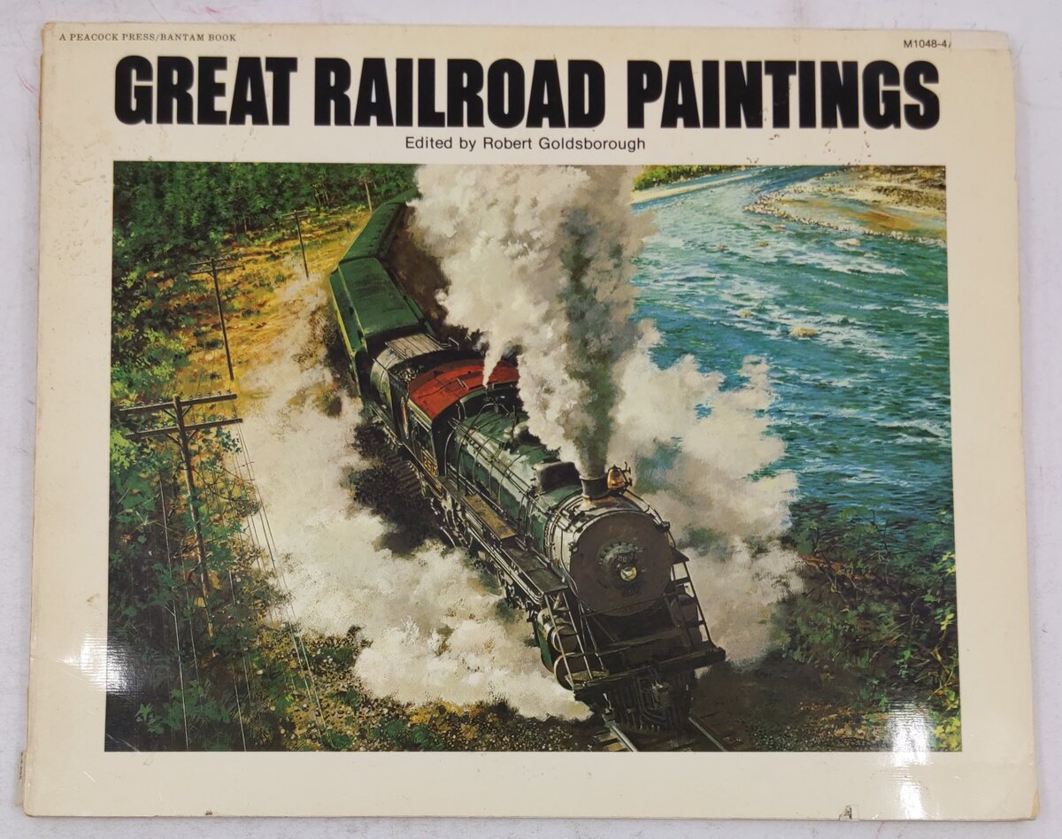 Great Railroad Paintings Paperback Book By Robert Goldsborough VG