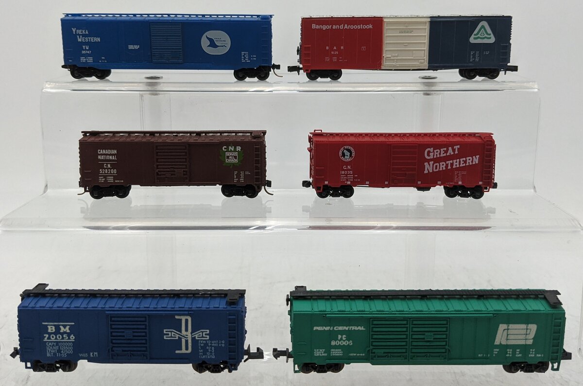 Aurora & Others N Scale Assorted Boxcars [6]