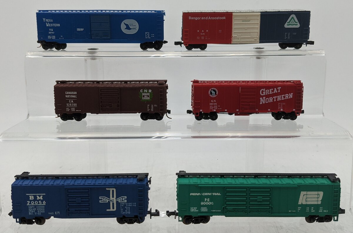 Aurora & Others N Scale Assorted Boxcars [6]
