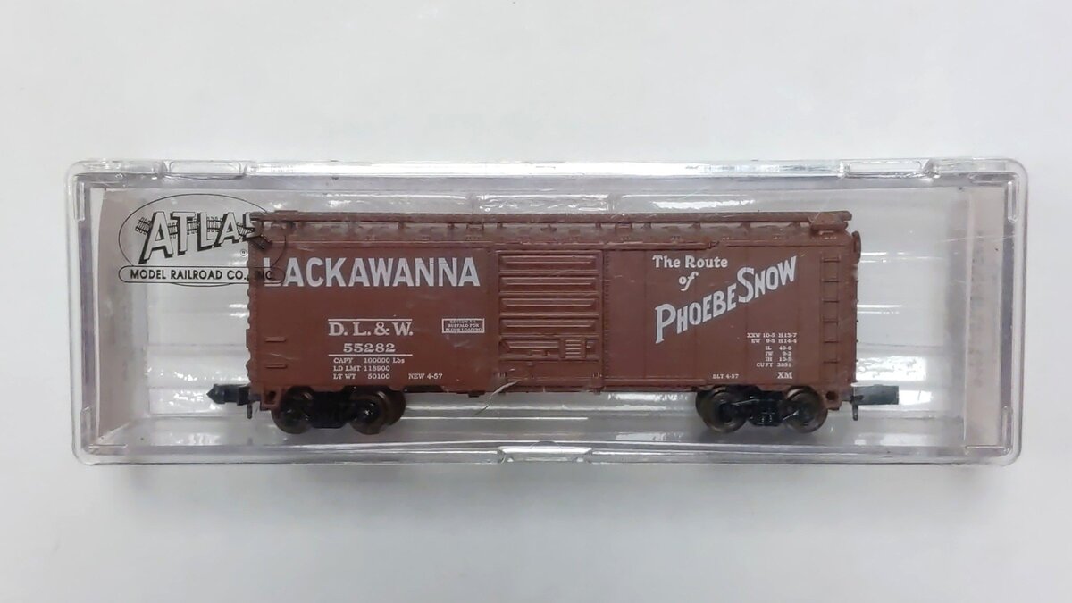 Atlas 34431 N Scale Delaware Lackawanna & Western 40' Boxcar #55282