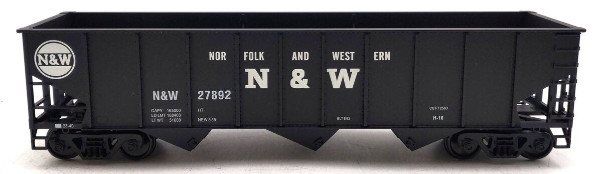 Weaver U18003S O Scale Norfolk & Western 3-Bay 9 Panel Hopper #27892 (2-Rail) NIB