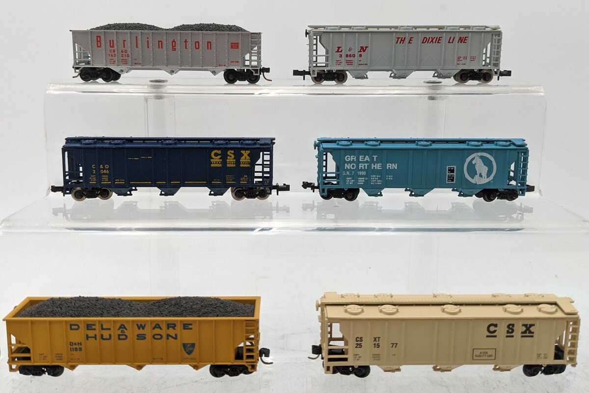 Atlas, JnJ, & Special Edition RR Models N Scale Assorted 3-Bay Hoppers [6] VG