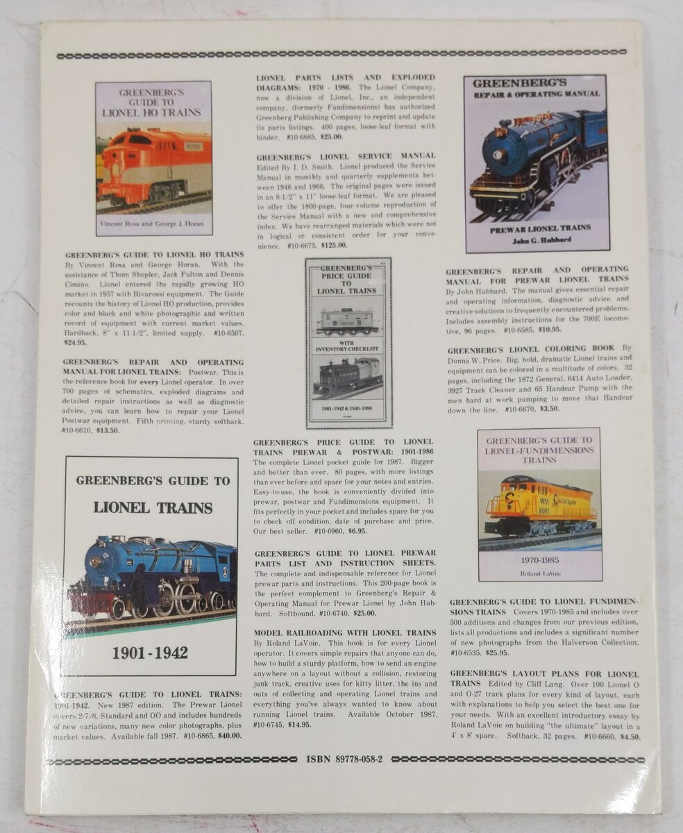 Greenberg's Guide To Lionel Trains 1945-1969 Paperback Book By Bruce C Greenberg VG