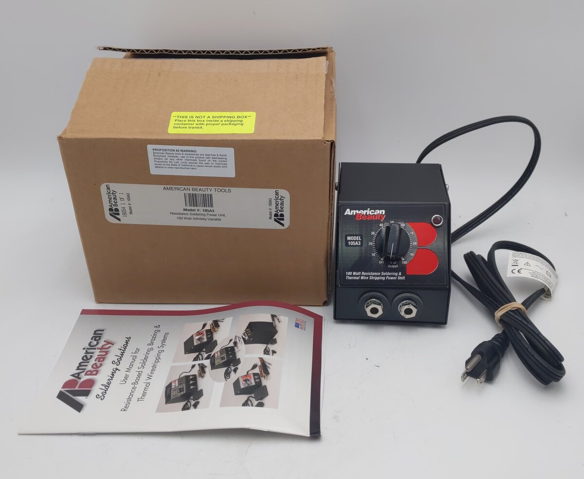 American Beauty 105A3 100 Watt Resist Soldering & Thermal Wire Strip Power Unit LN/Box