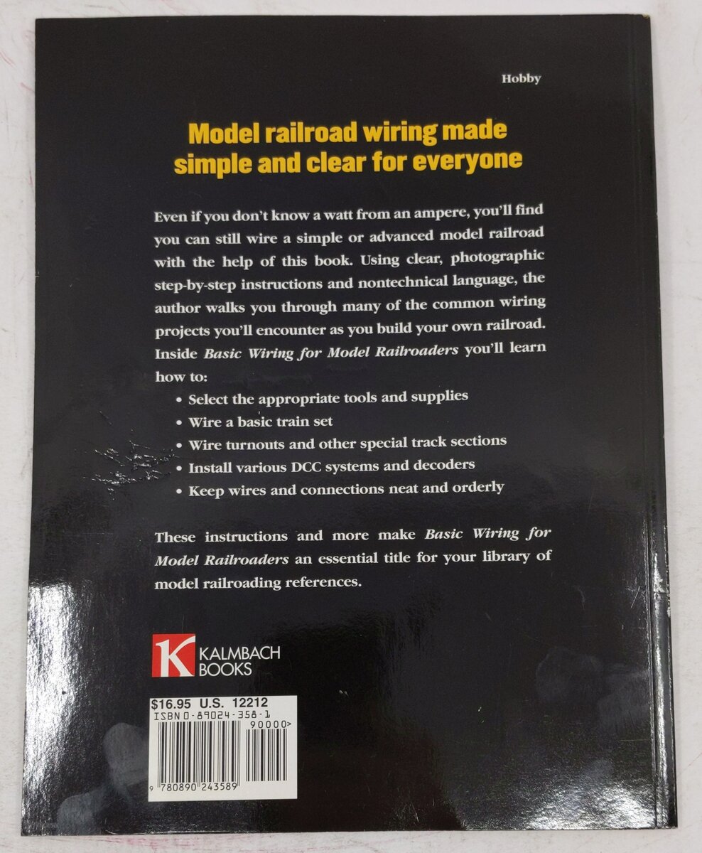 Basic Wiring for Model Railroaders Paperback Book By Rick Selby VG