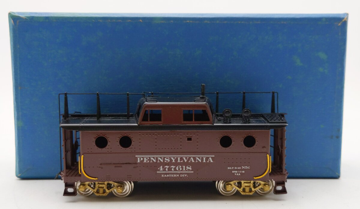 Alco Models X-104 HO Scale Brass PRR N-5c Caboose (Painted)/Box