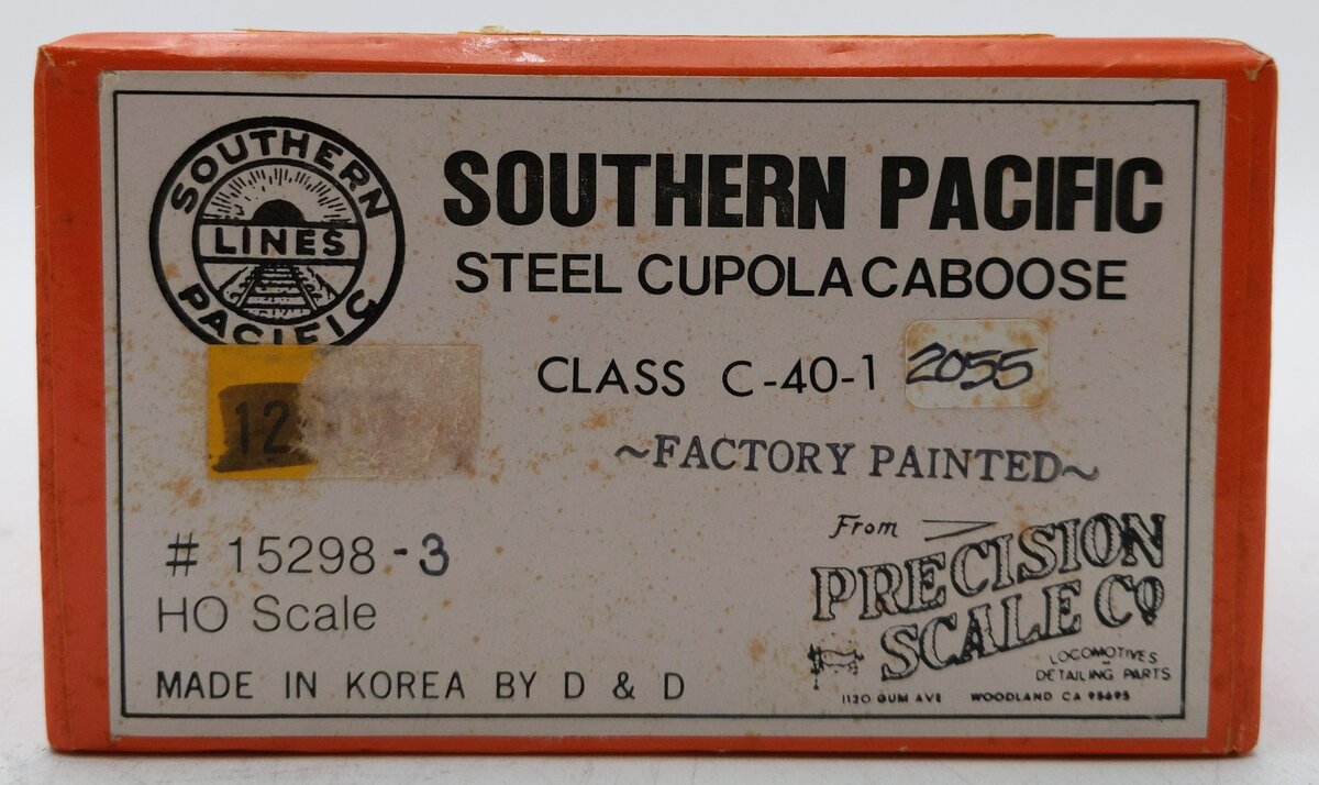 Precision Scale Co. 15298 HO Brass Southern Pacific C-40-1 Cupola Caboose- F/P LN/Box