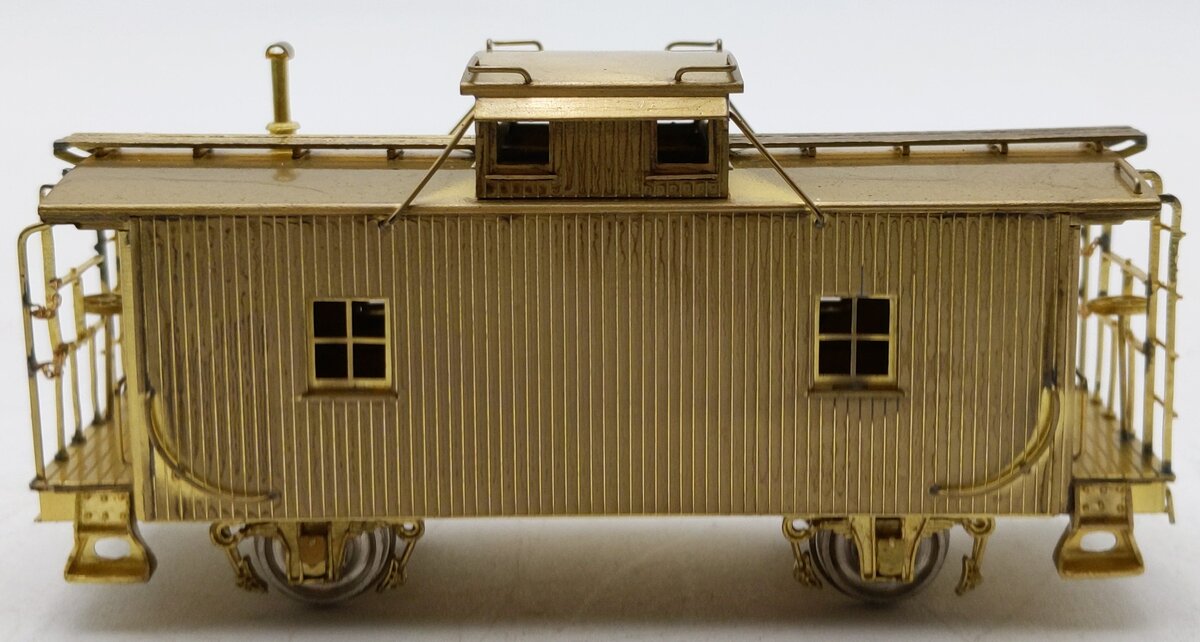 Rail Works HO Brass PRR 4-Wheel Dive ND-Caboose- Unpainted EX/Box