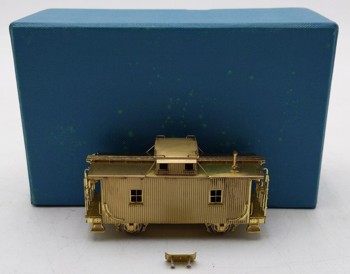 Rail Works HO Brass PRR 4-Wheel Dive ND-Caboose- Unpainted EX/Box