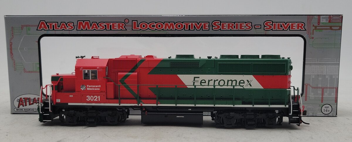 Atlas 10001849 HO Ferromex Silver Series GP40-2 Diesel Locomotive #3021