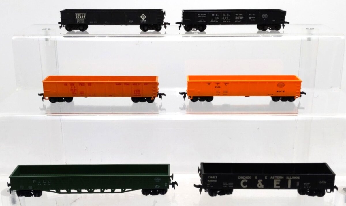 Roco/Tyco/Varney HO Scale Gondolas #X100,X159,15319,14427,82005,43219 [6] VG