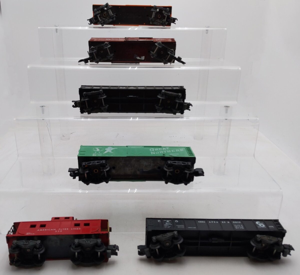American Flyer S Gauge Assorted Freight Cars: #938,911,613,24422,24103,802  [6] VG