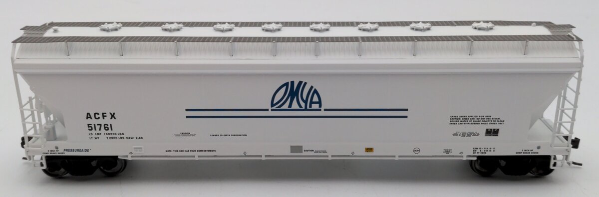 Atlas 20006279 HO OMYA Pressureaide Covered Hopper #51761