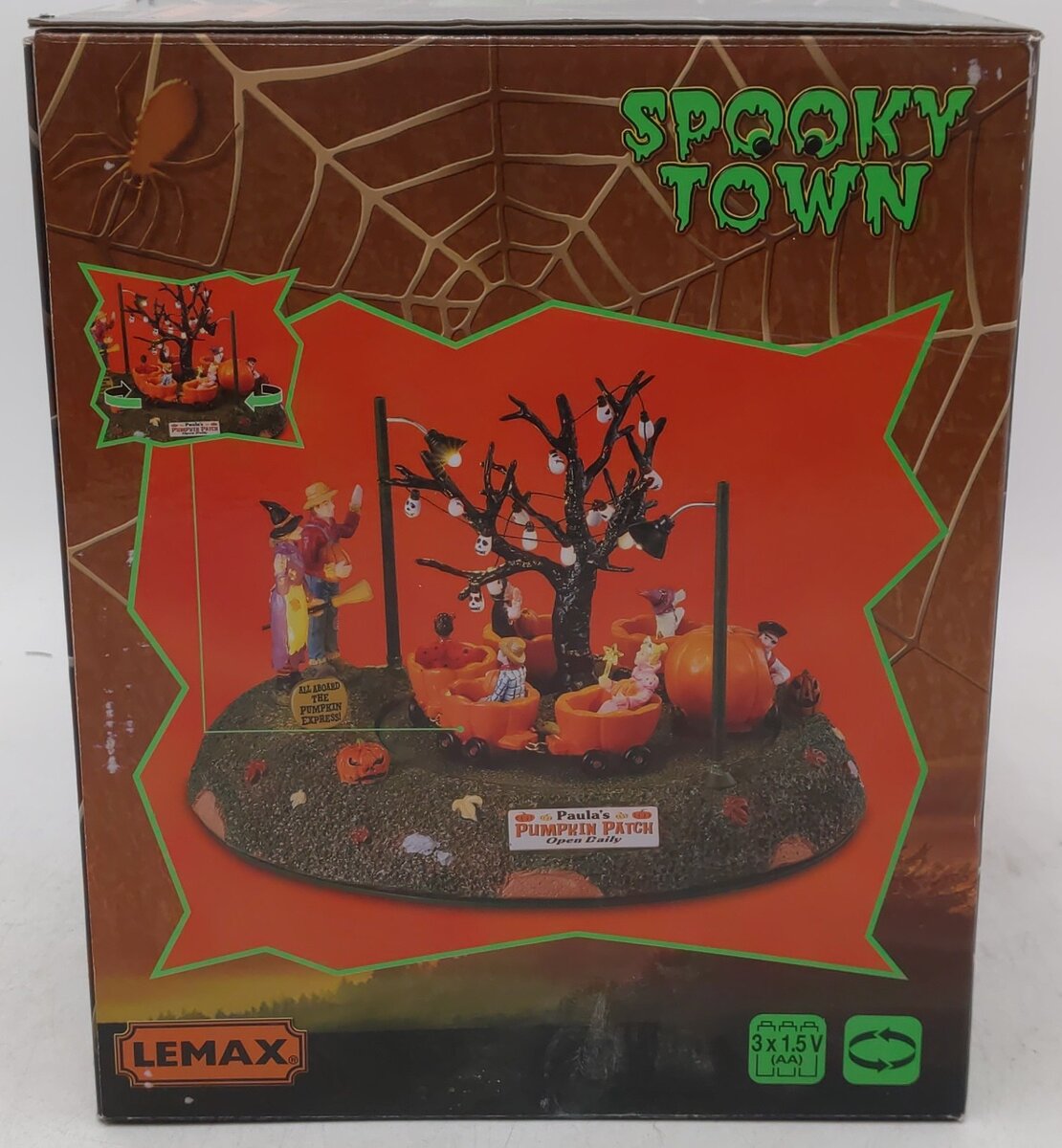 Lemax 34061 Spooky Town Paula's Pumkin Patch Ride EX/Box