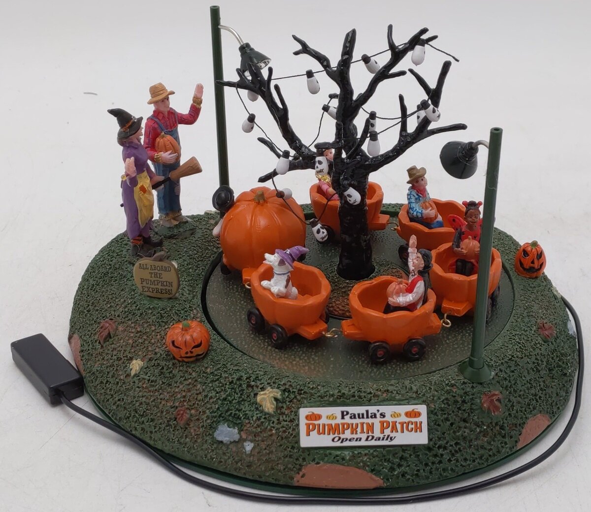 Lemax 34061 Spooky Town Paula's Pumkin Patch Ride EX/Box