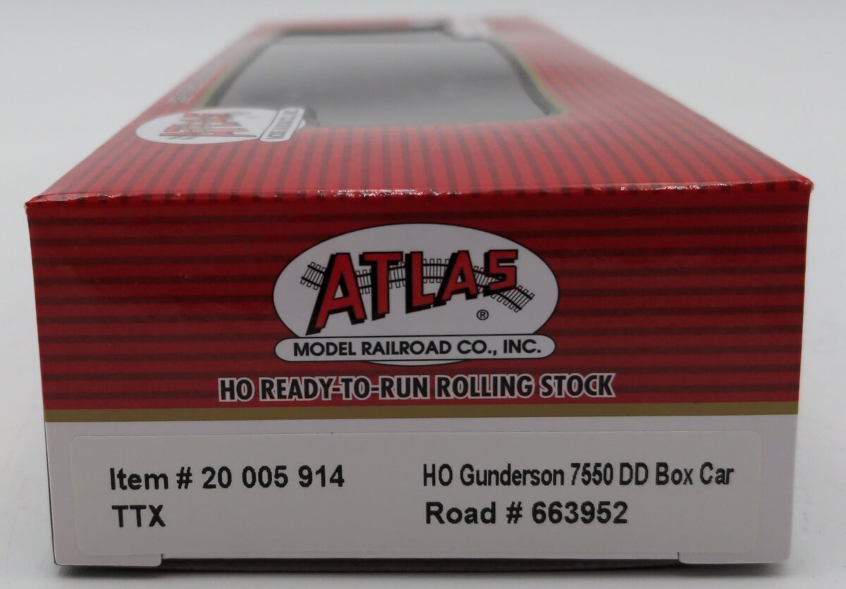Atlas 20005914 HO TTX Master 60' Gunderson 7550 Double Door Box Car #663952