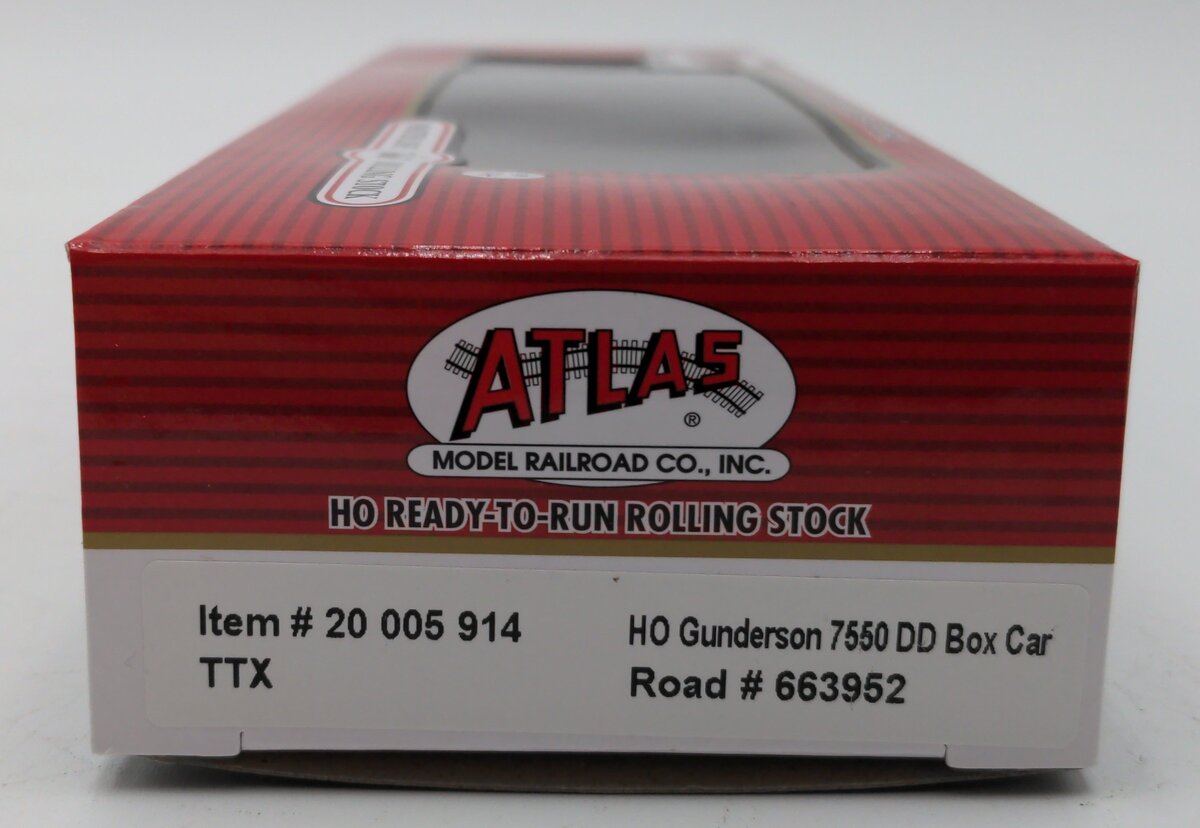 Atlas 20005914 HO TTX Master 60' Gunderson 7550 Double Door Box Car #663952