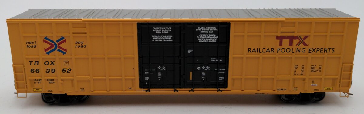 Atlas 20005914 HO TTX Master 60' Gunderson 7550 Double Door Box Car #663952