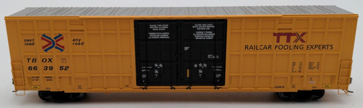 Atlas 20005914 HO TTX Master 60' Gunderson 7550 Double Door Box Car #663952