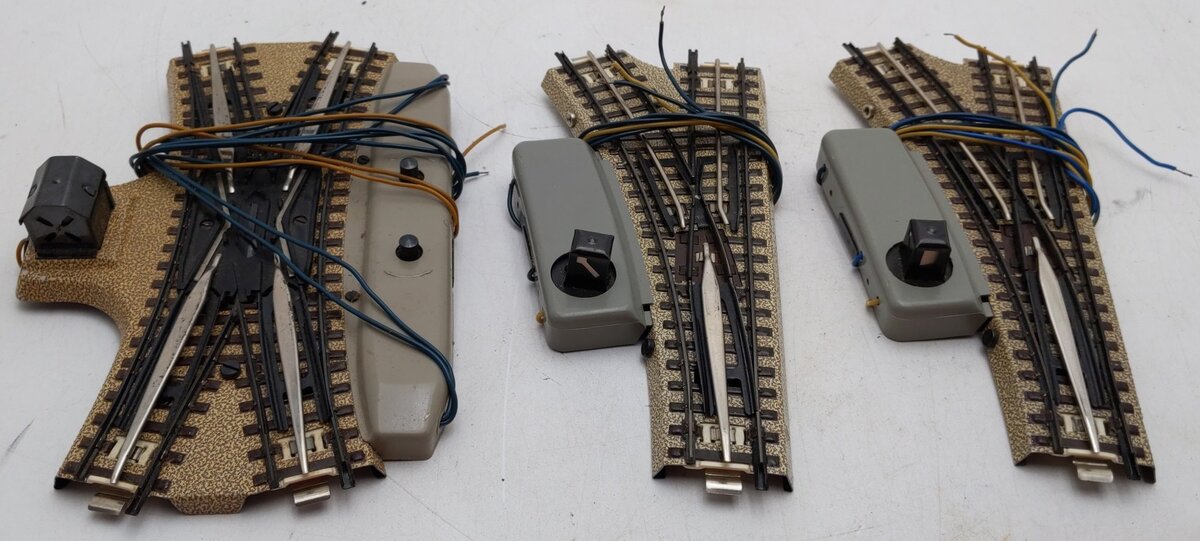 Marklin HO Crossing Track and Switch Turnouts (3) VG