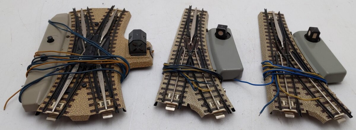 Marklin HO Crossing Track and Switch Turnouts (3) VG